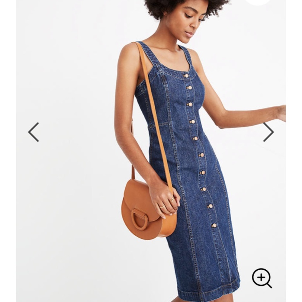 Madewell Denim Button Front Tank Dress